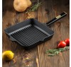 Чугунная сковорода гриль квадратная Optima-Black Brizoll O262650G-P1