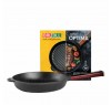 Чугунная сковорода гриль Optima-Bordo 280х50 мм Brizoll O2850G-P2