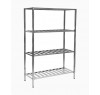 Стеллаж из нержавеющей стали 4 полки решетки Tehma