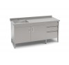 Стол-тумба с ванной моечной КИЙ-В СТМВ-1С-2ДР-3Я